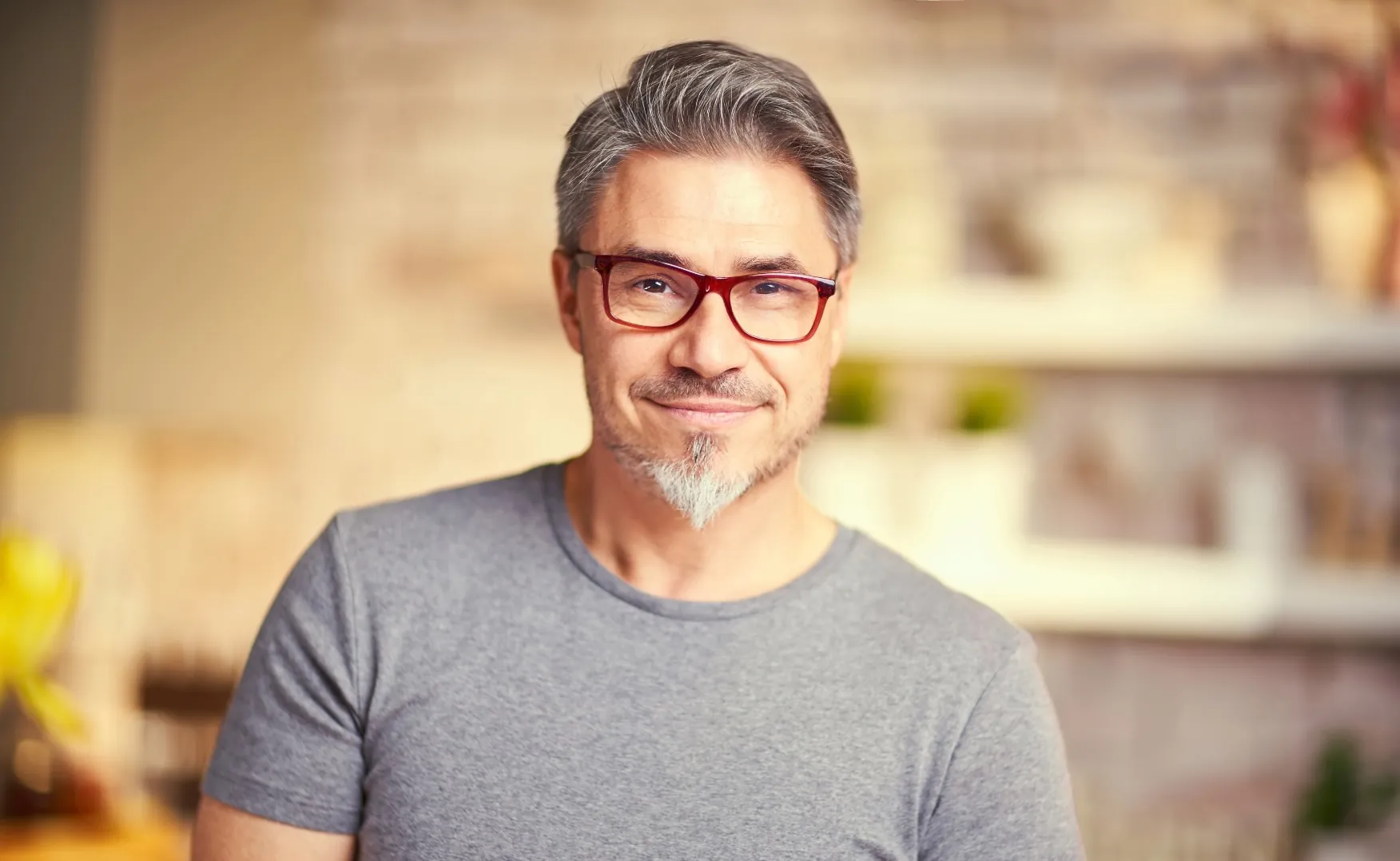 Healthy middle-aged man after treatment for low testosterone