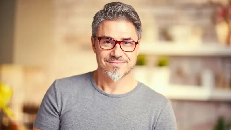 Healthy middle-aged man after treatment for low testosterone